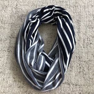 Gap Blue and White Stripe Infinity Scarf